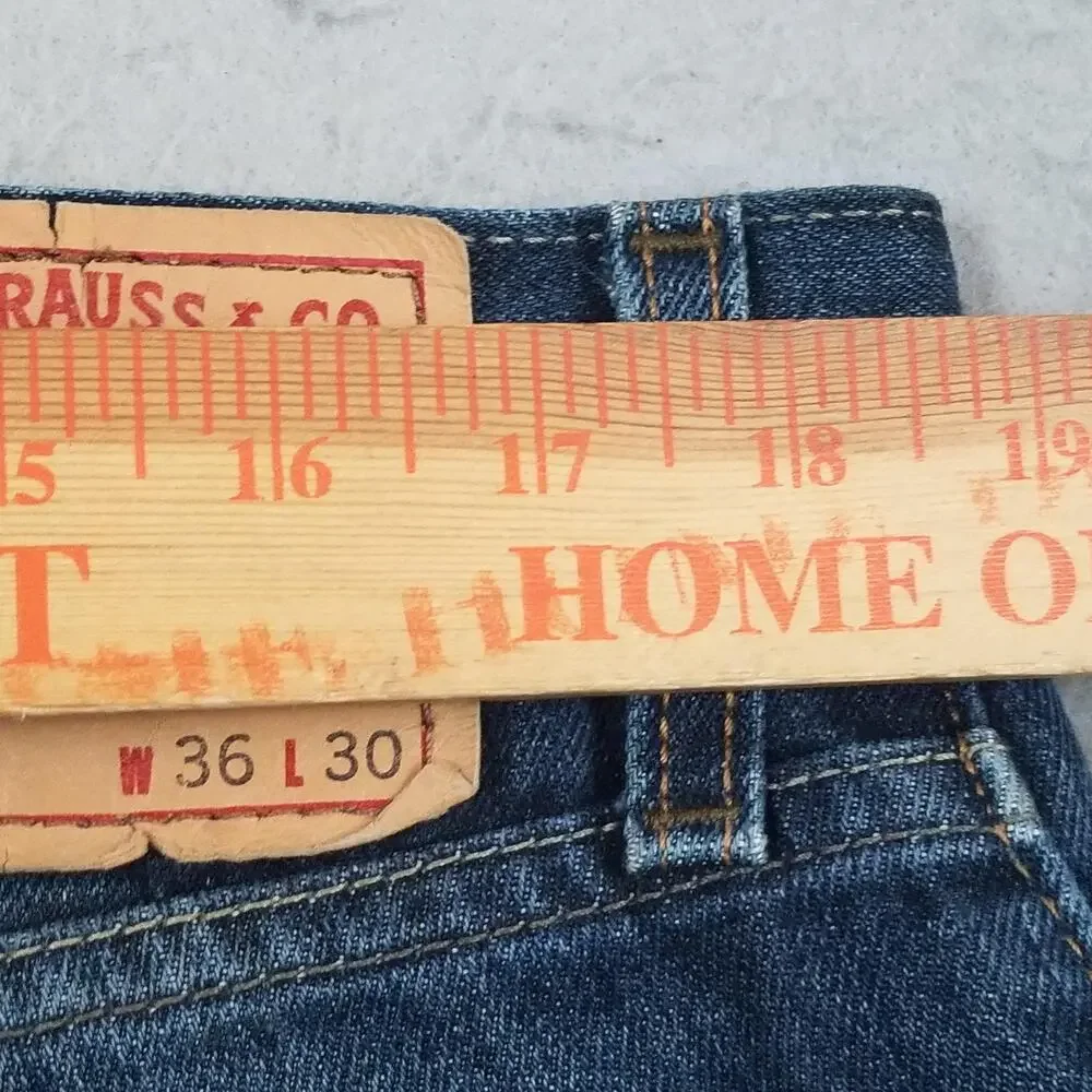 Levis 514 Jeans Mens 36x31 Blue‎ Medium Wash Slim Straight 100% Cotton Denim
